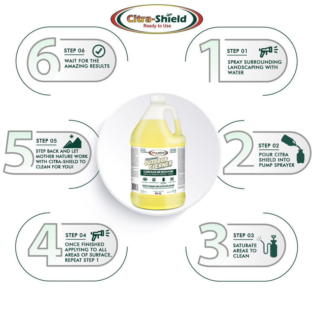 Citra-Shield Ready to Use Exterior Cleaner Algae, Mold & Mildew Removal & Prevention for Roof, Decks, Driveways-MG