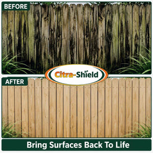before and after wooden fence